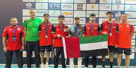 9 ميداليات لمنتخب كرة الطاولة في البطولة العربية - تليجراف الخليج